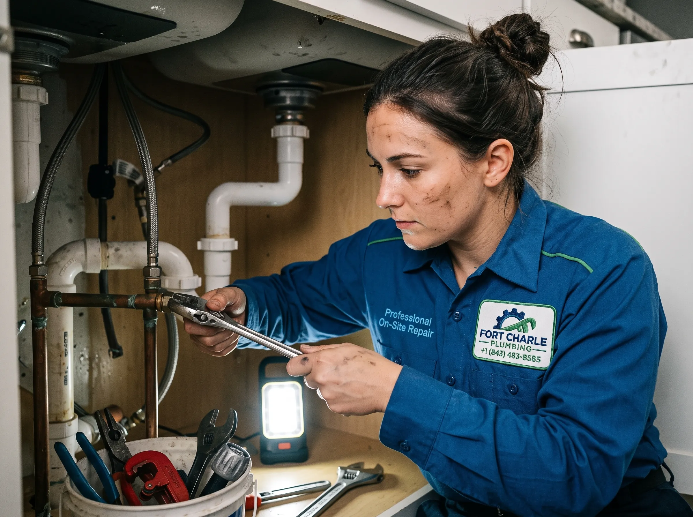 Fort Charle Plumbing professional on-site plumbing repair in Charleston SC
